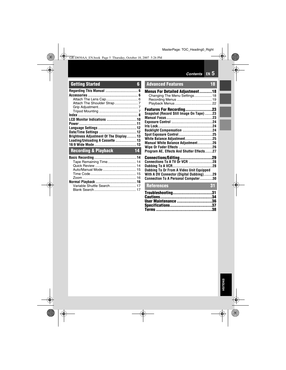 JVC GR-D850AA User Manual | Page 5 / 40