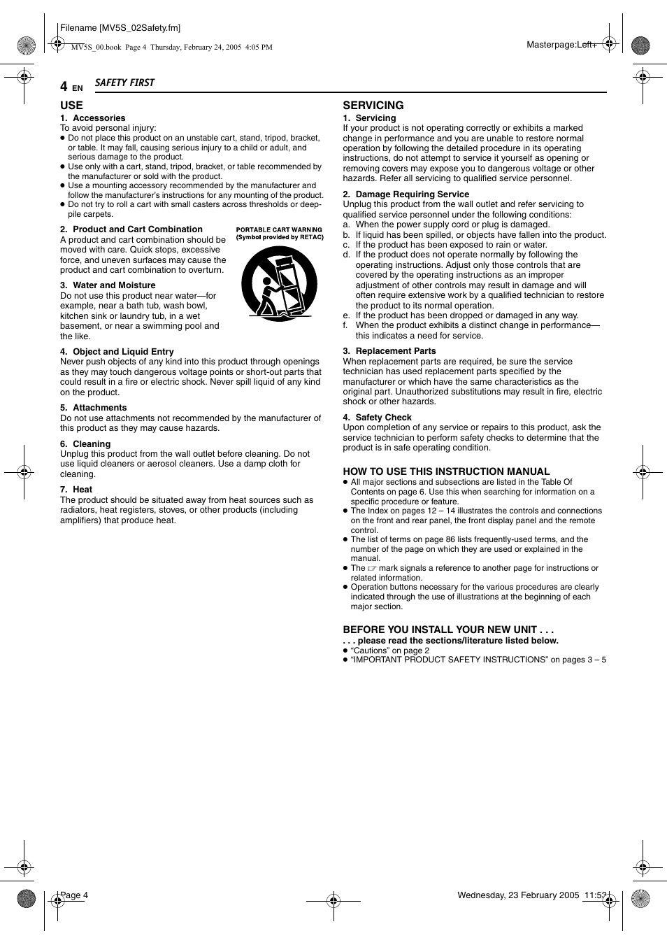 JVC DR-MV5S User Manual | Page 4 / 88