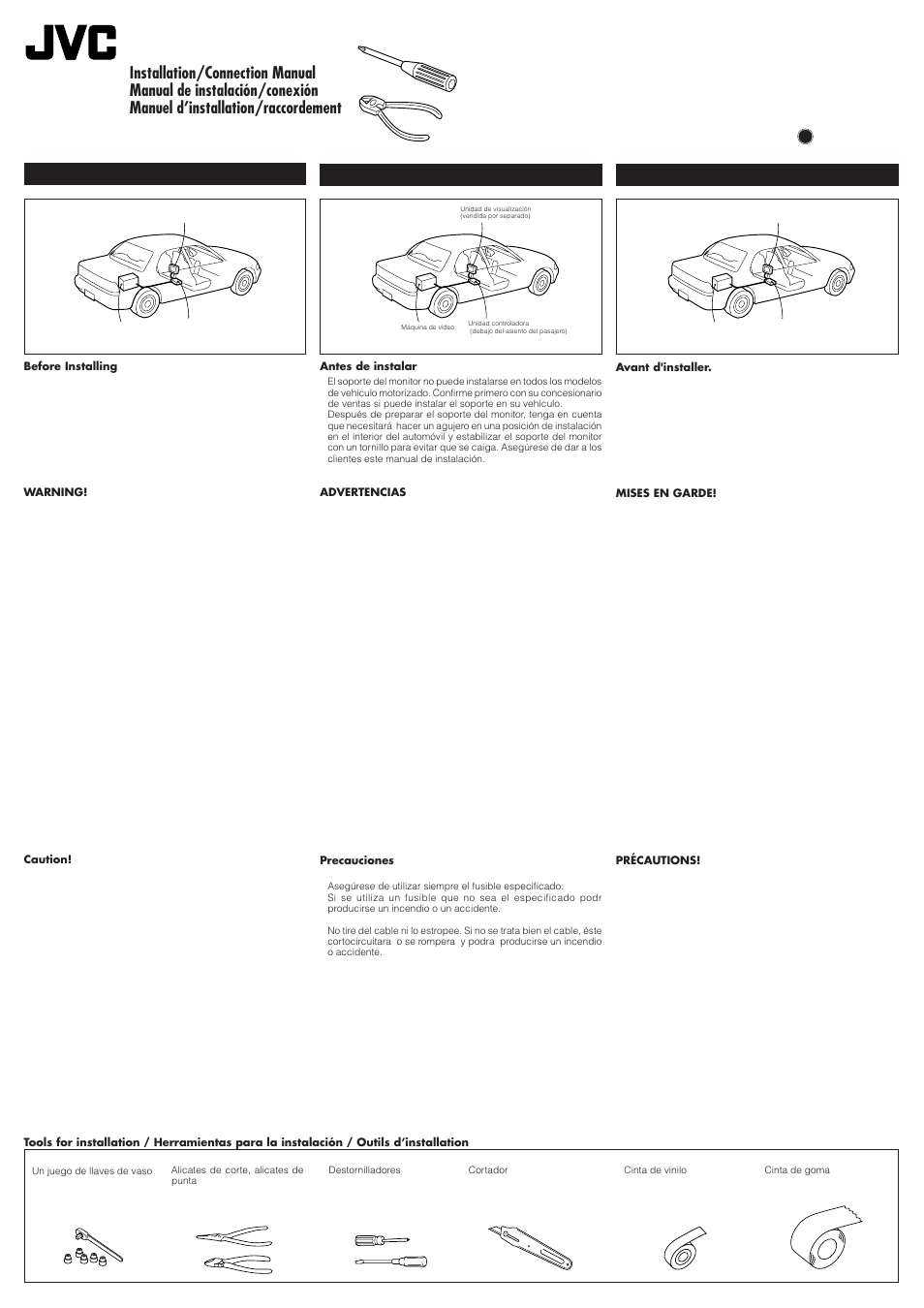 JVC KV-M65 User Manual | 4 pages