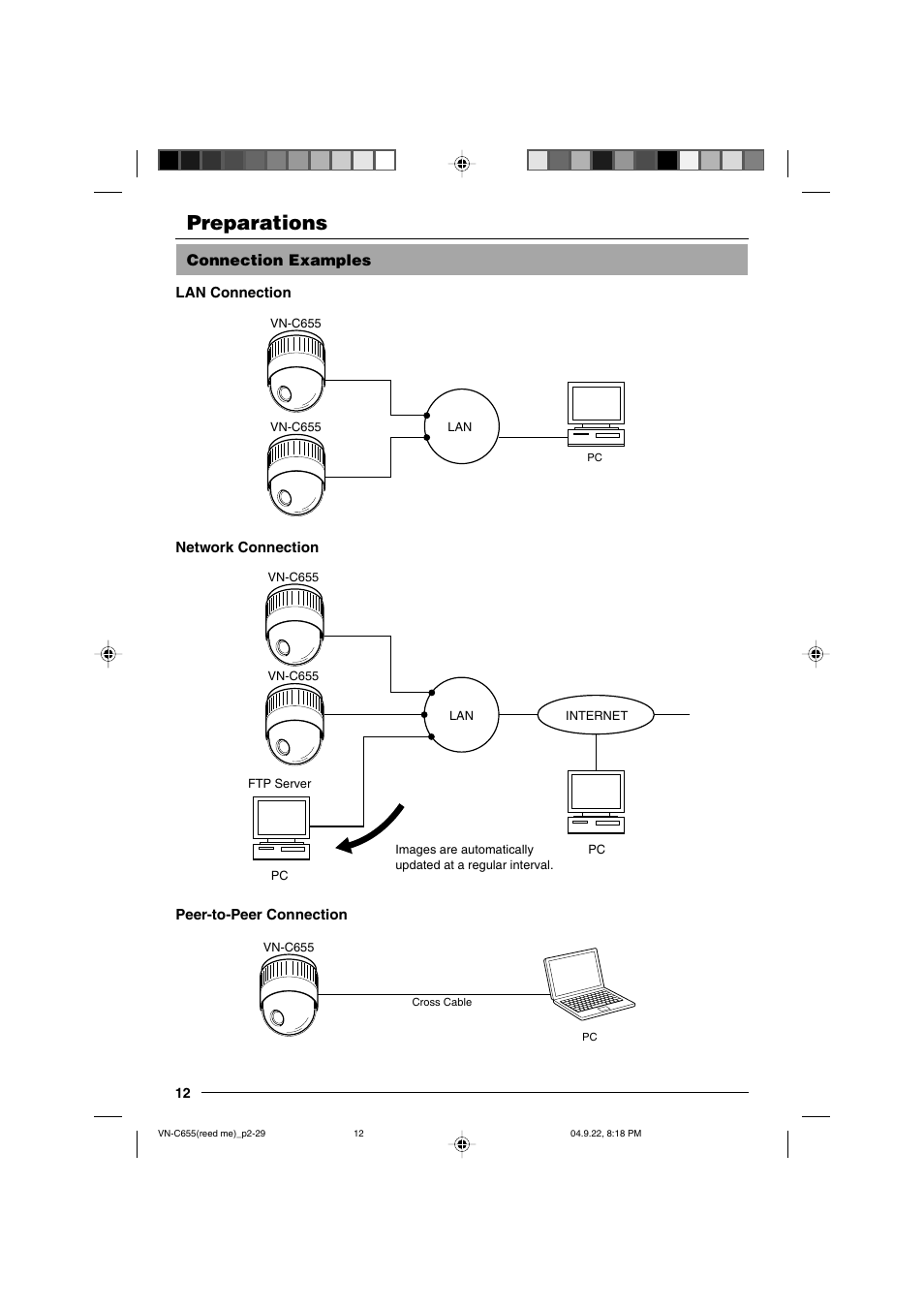 Preparations, Connection examples | JVC VN-C655U User Manual | Page 12 / 40