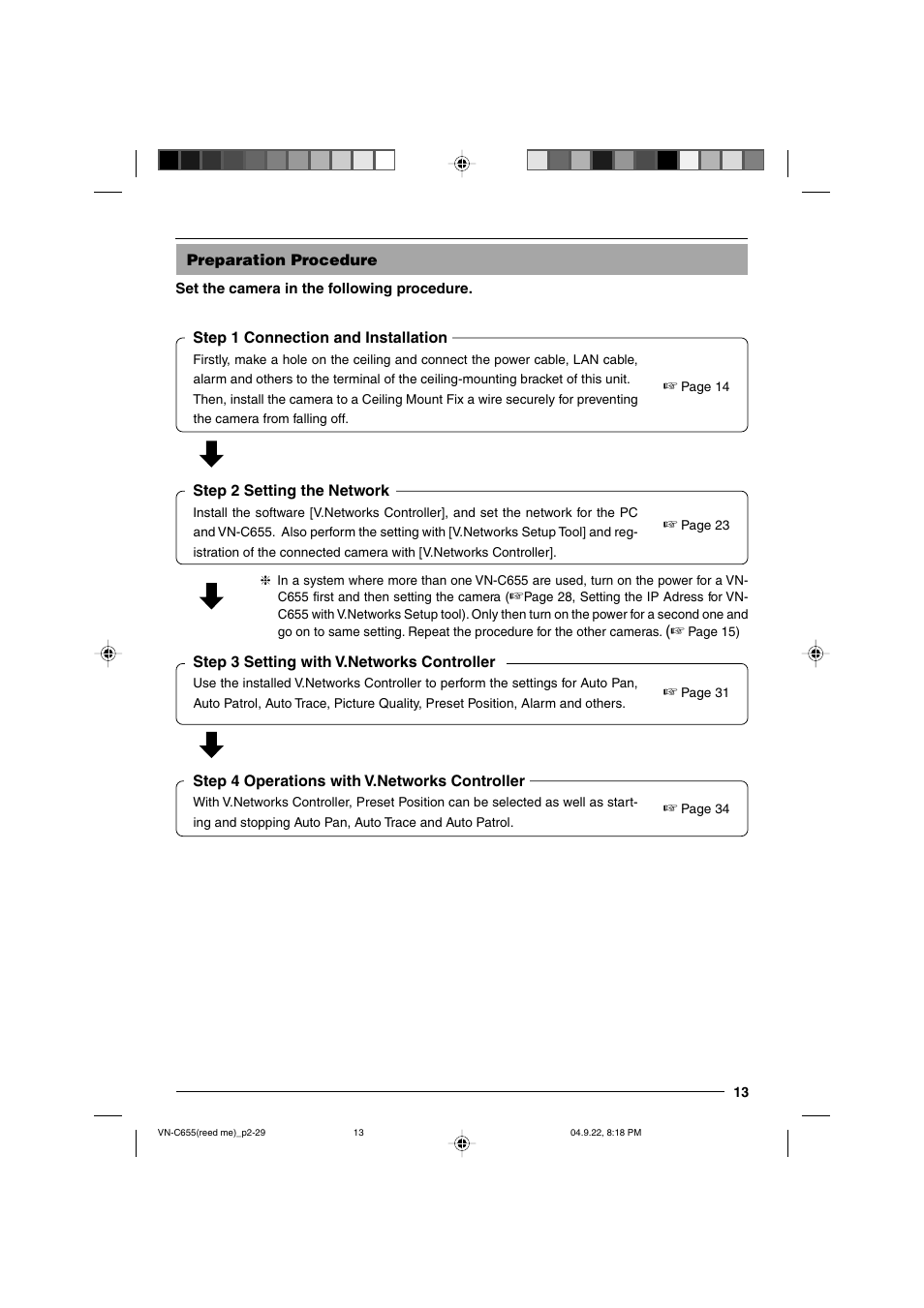 Preparation procedure | JVC VN-C655U User Manual | Page 13 / 40