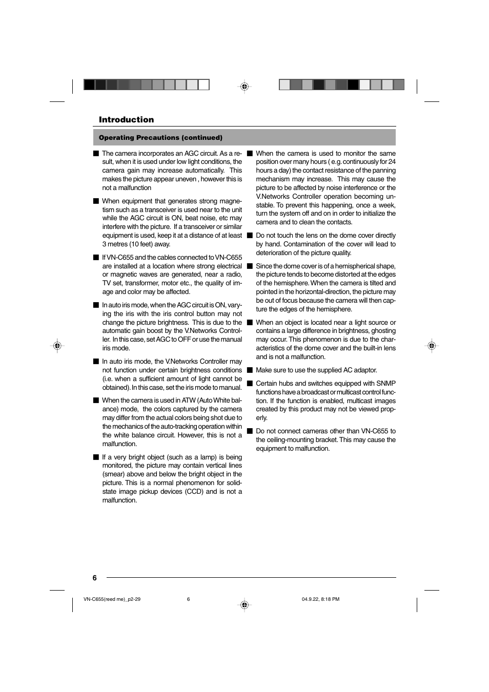 JVC VN-C655U User Manual | Page 6 / 40