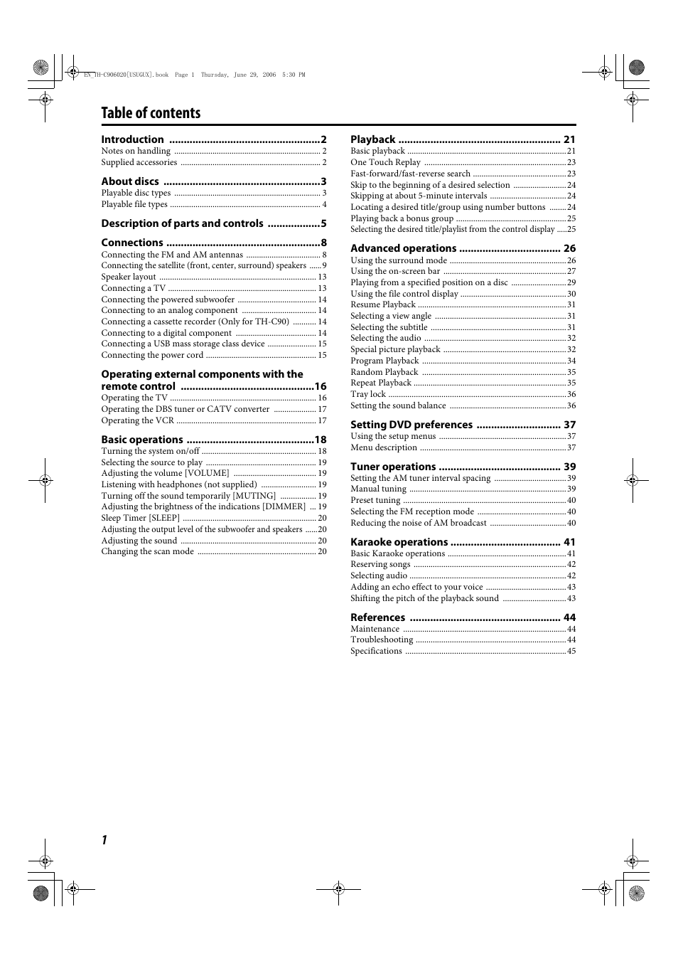 JVC TH-C90 User Manual | Page 4 / 138