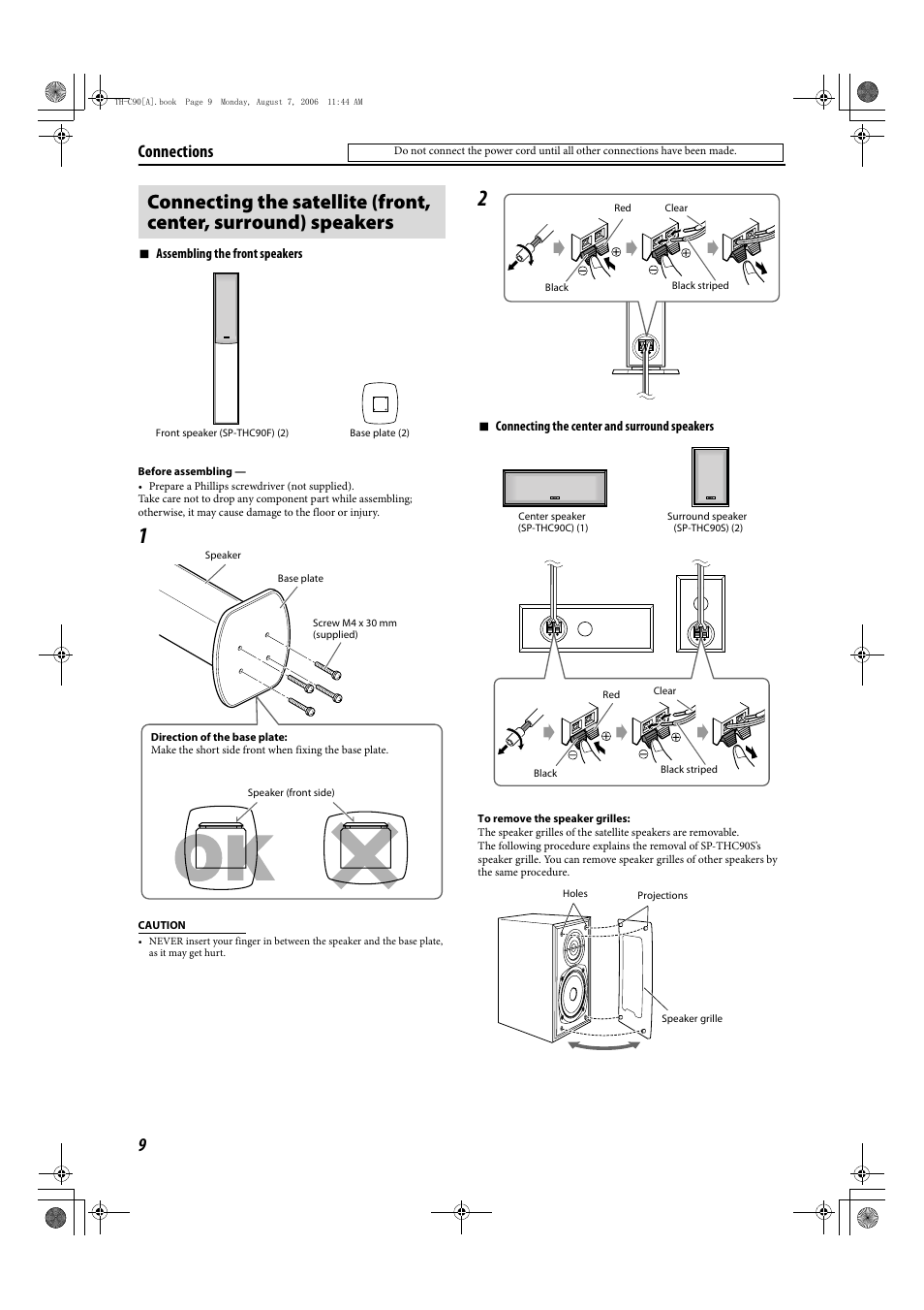 Connections | JVC TH-C90 User Manual | Page 62 / 138