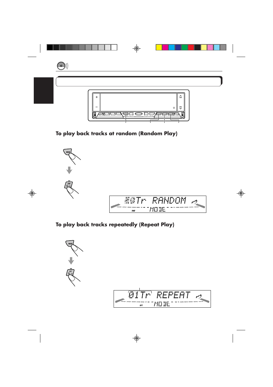 Selecting cd playback modes | JVC KD-LX50 User Manual | Page 14 / 182