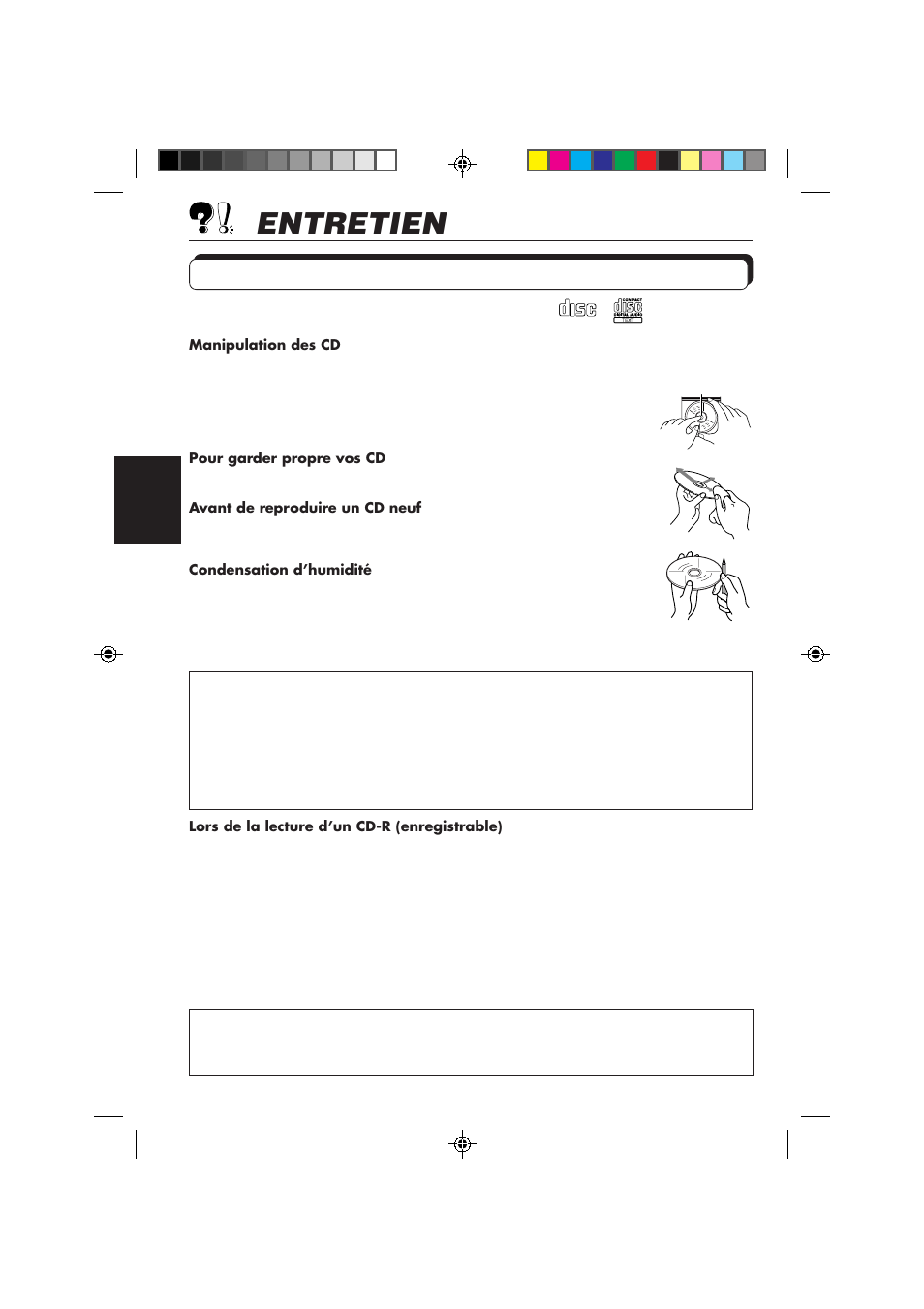 Entretien, Manipulation des cd, Français | JVC KD-LX50 User Manual | Page 178 / 182