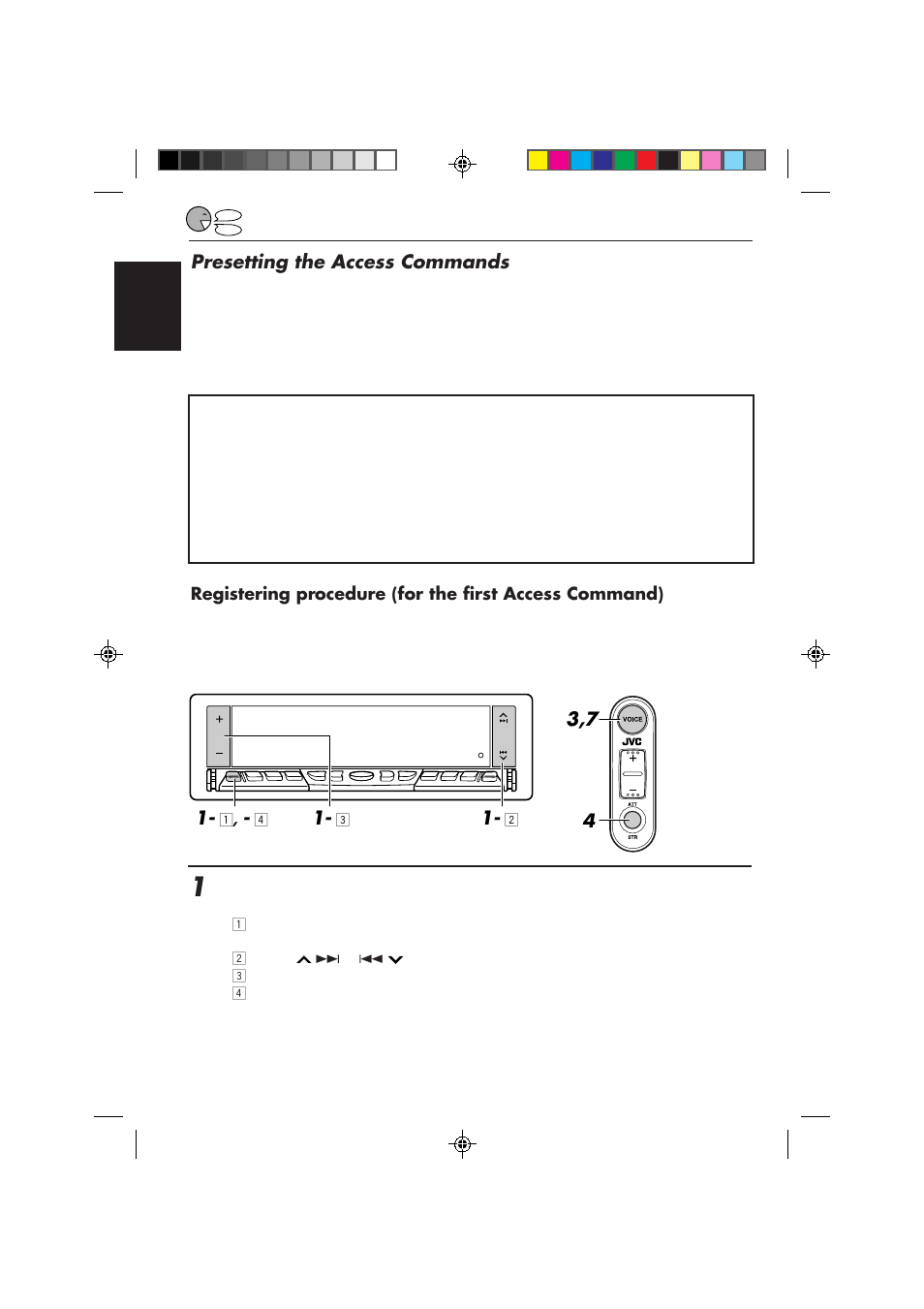 Presetting the access commands | JVC KD-LX50 User Manual | Page 30 / 182