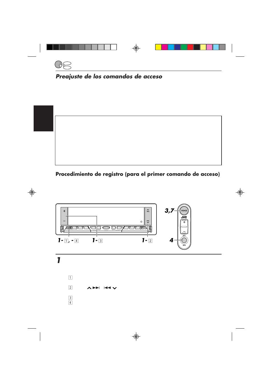 Preajuste de los comandos de acceso | JVC KD-LX50 User Manual | Page 90 / 182