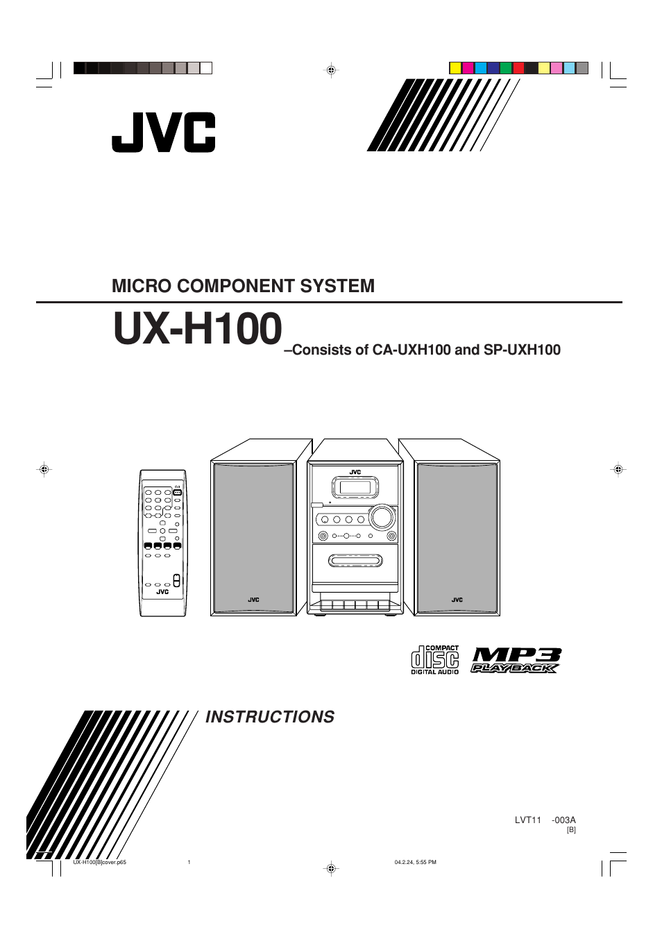 JVC SP-UXH100 User Manual | 26 pages