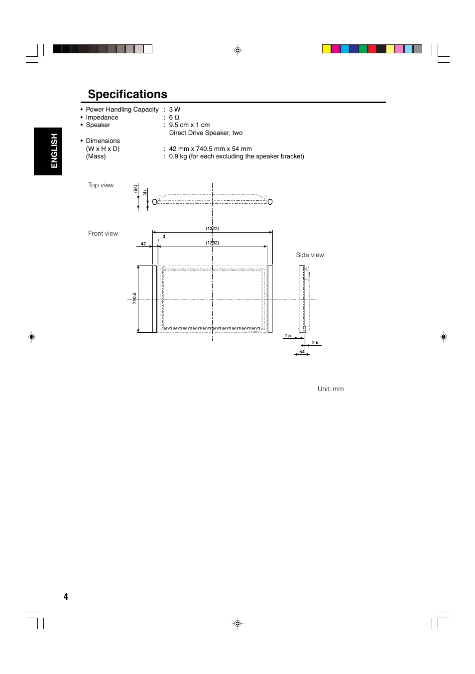Specifications | JVC TS-C500SPG User Manual | Page 5 / 6