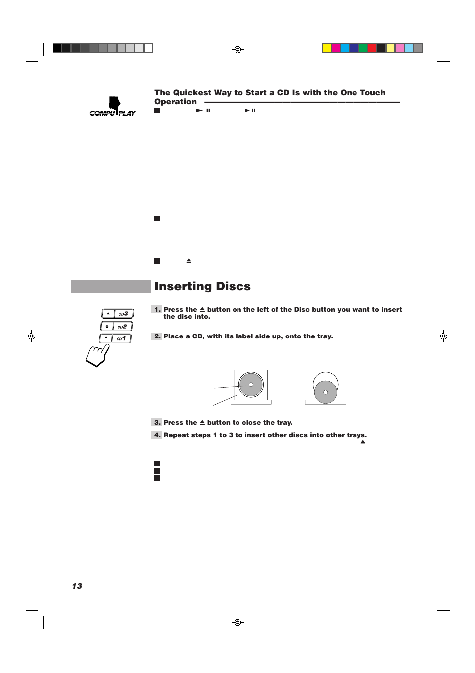 Inserting discs | JVC CA-MXJ10 User Manual | Page 16 / 32