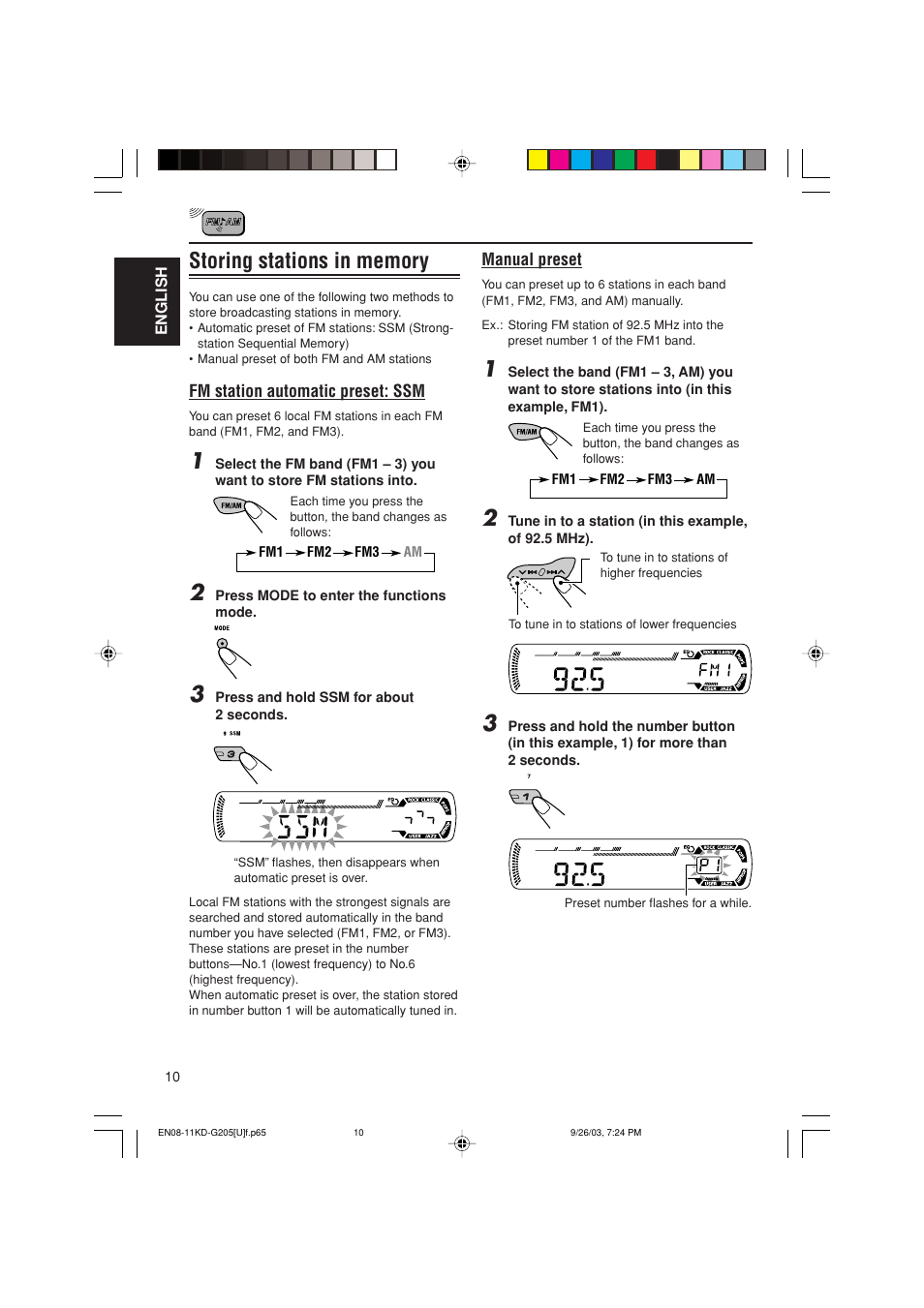 JVC KD-G205 User Manual | Page 10 / 28