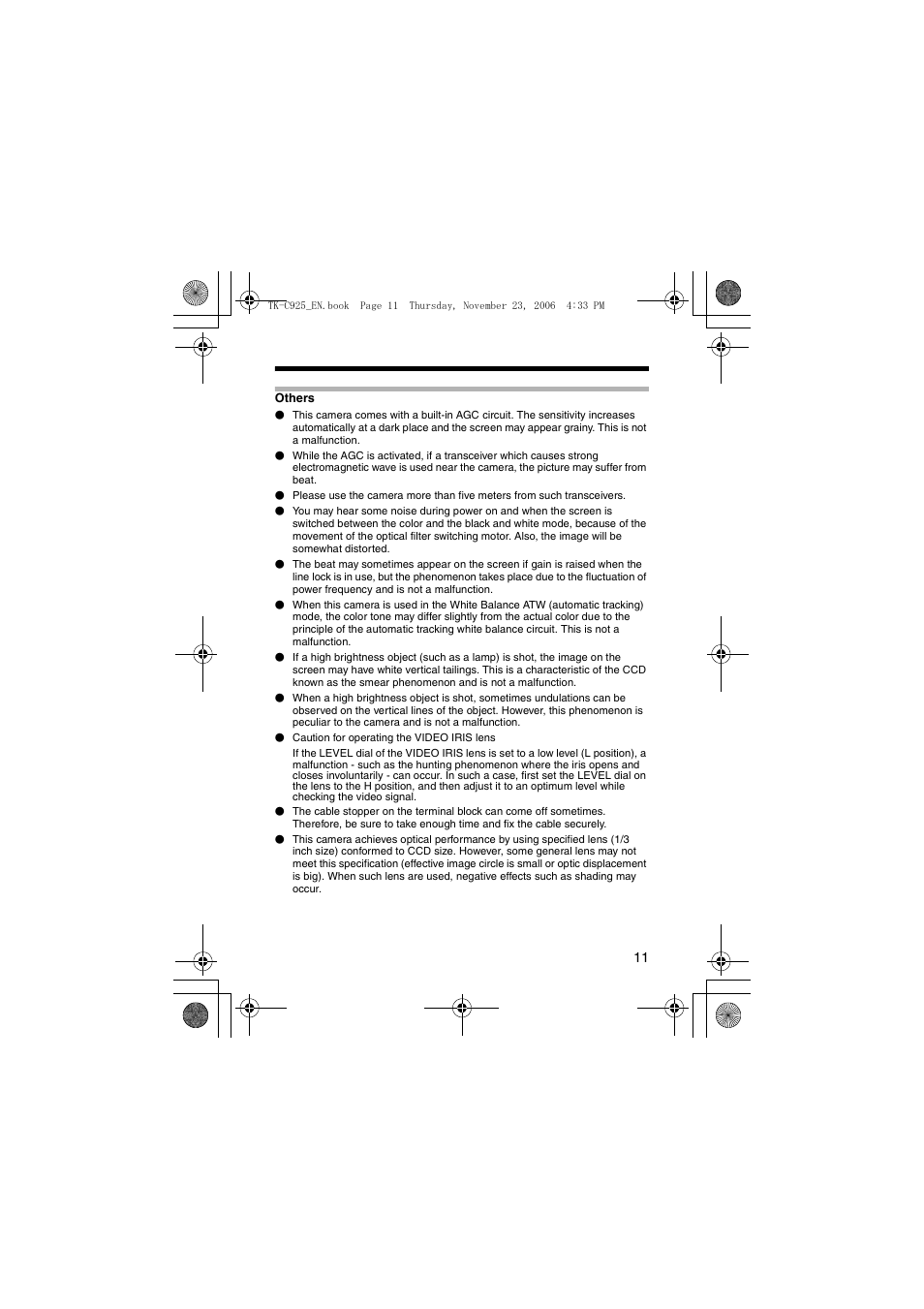 JVC TK-C926EG User Manual | Page 11 / 60