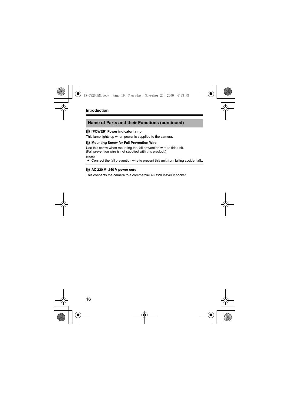 JVC TK-C926EG User Manual | Page 16 / 60