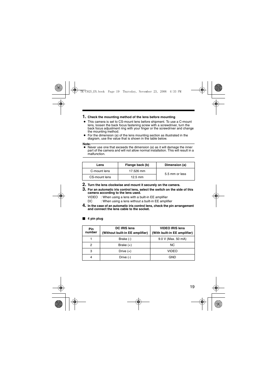 JVC TK-C926EG User Manual | Page 19 / 60