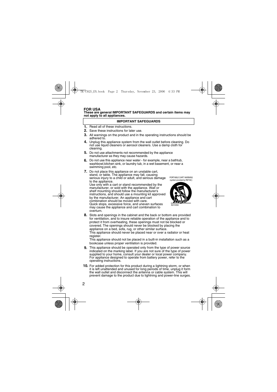 JVC TK-C926EG User Manual | Page 2 / 60