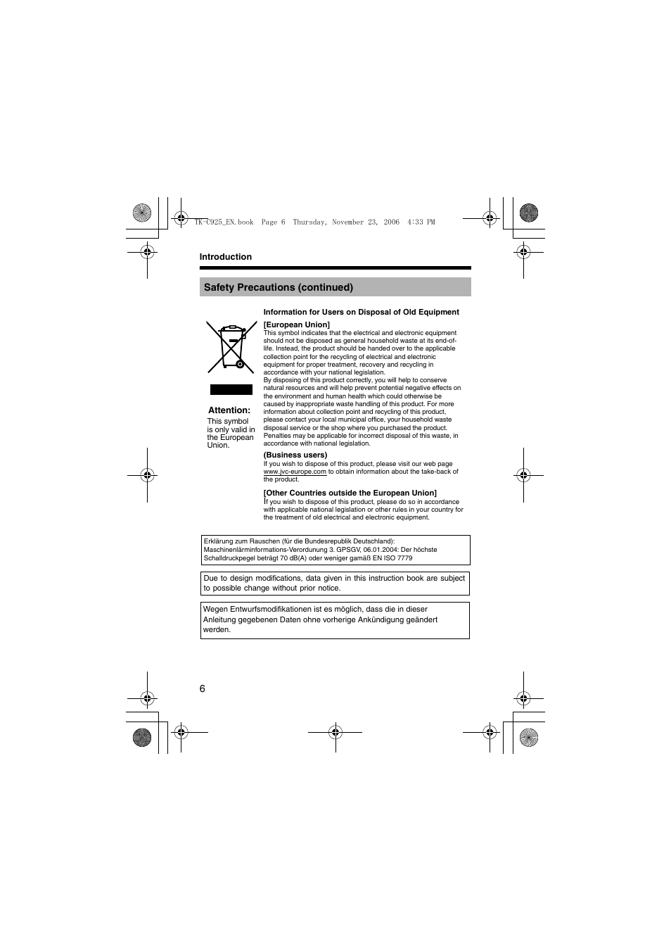 JVC TK-C926EG User Manual | Page 6 / 60