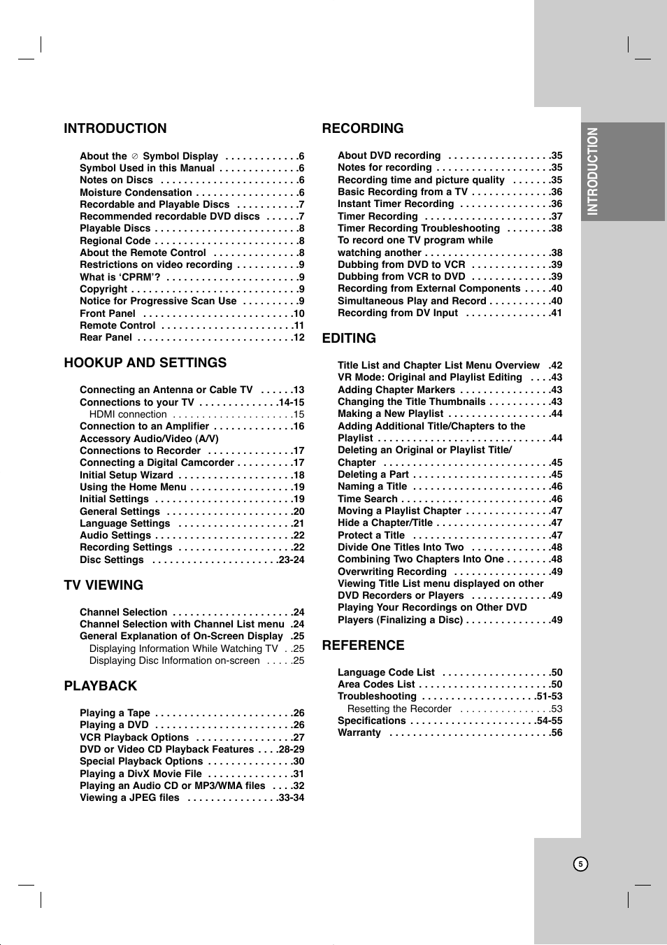 JVC DR-MV99BU User Manual | Page 5 / 57