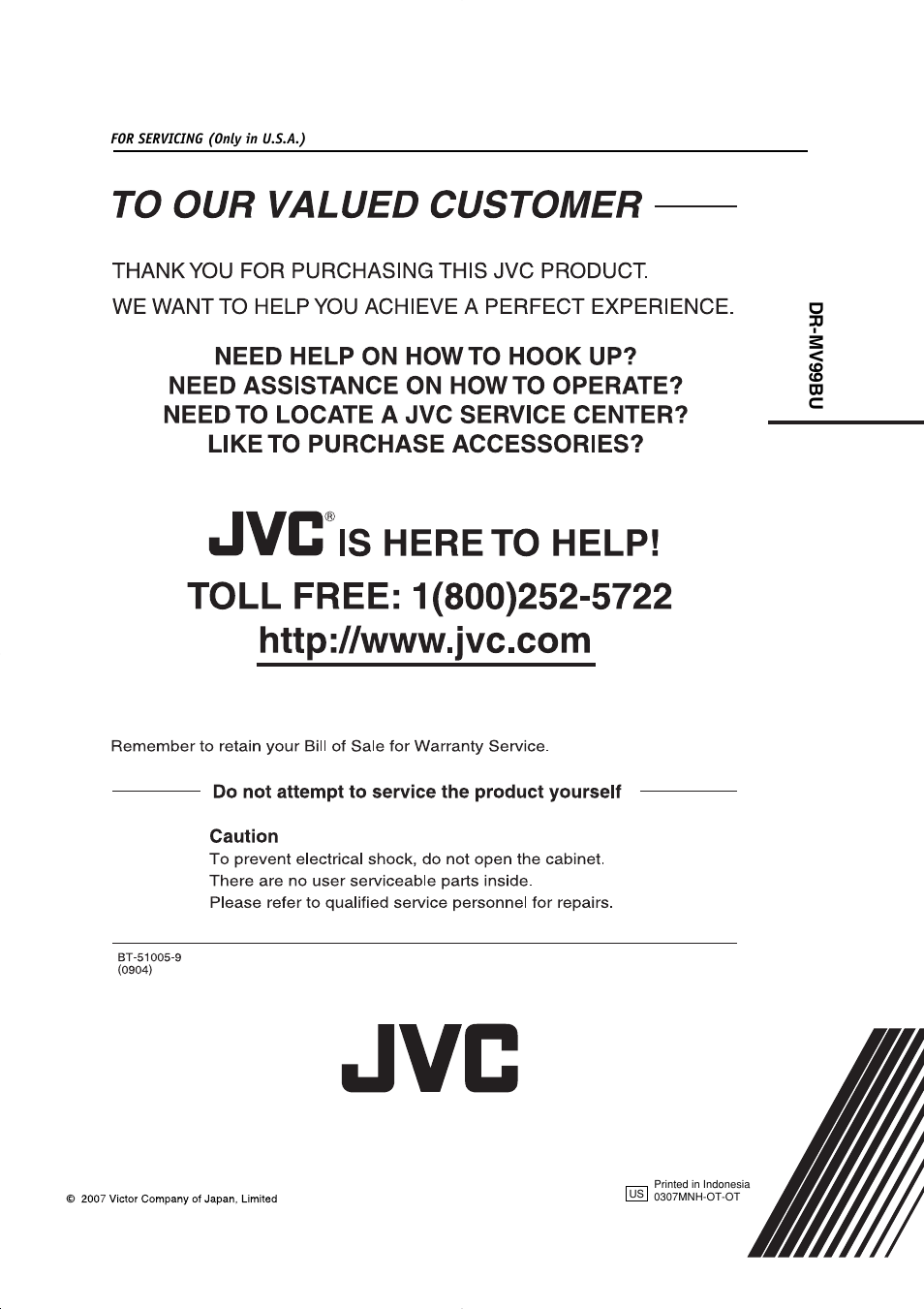 Dr-mv99bu | JVC DR-MV99BU User Manual | Page 57 / 57