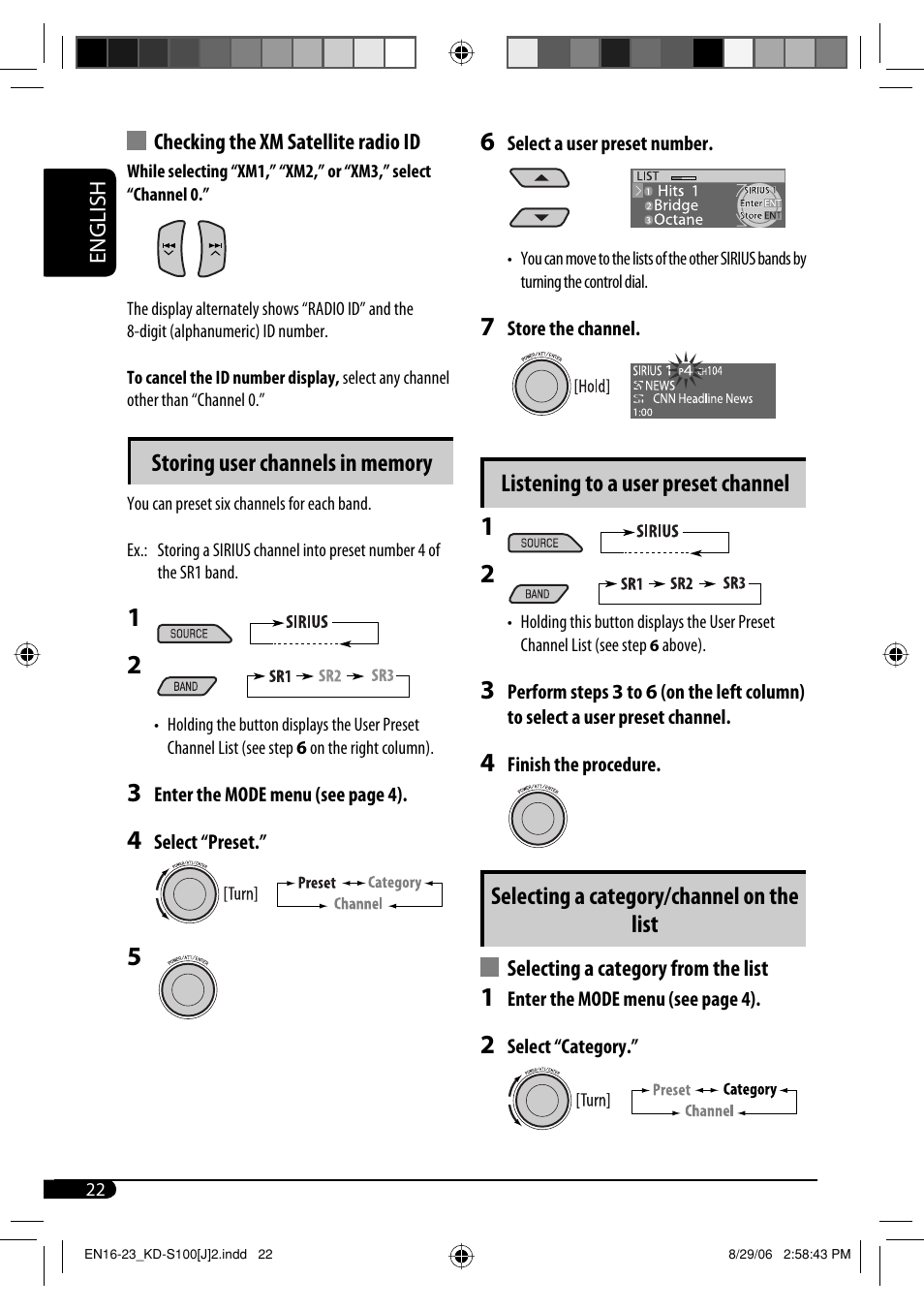 JVC KD-S100 User Manual | Page 22 / 36