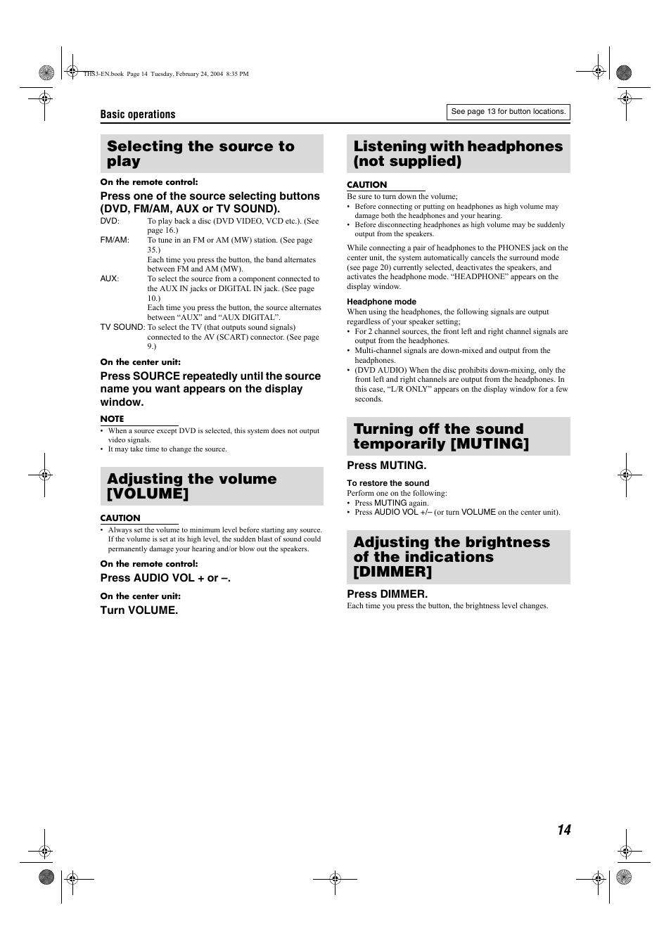 JVC XV-THS3 User Manual | Page 17 / 44