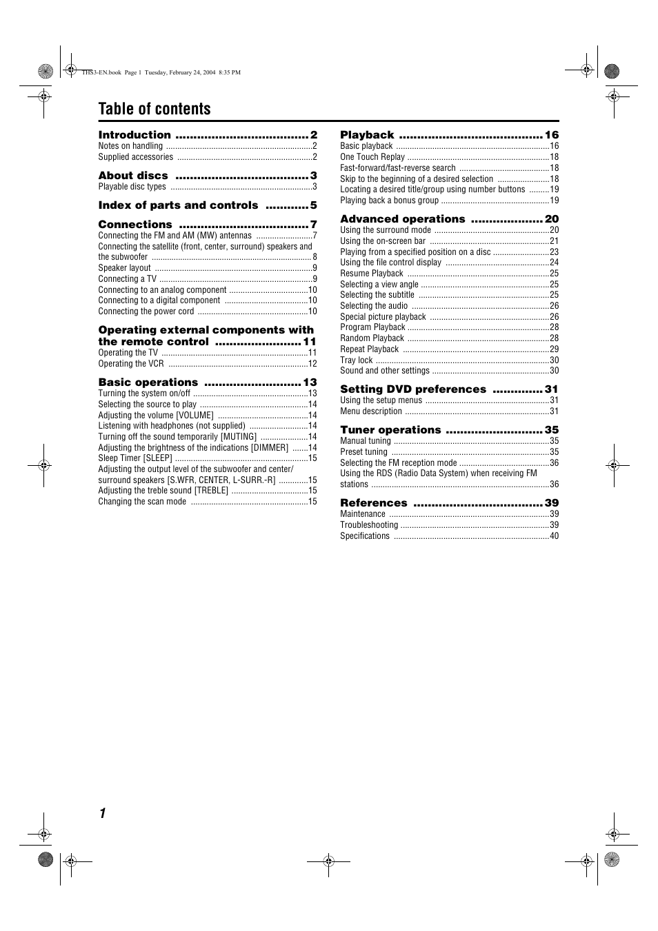 JVC XV-THS3 User Manual | Page 4 / 44