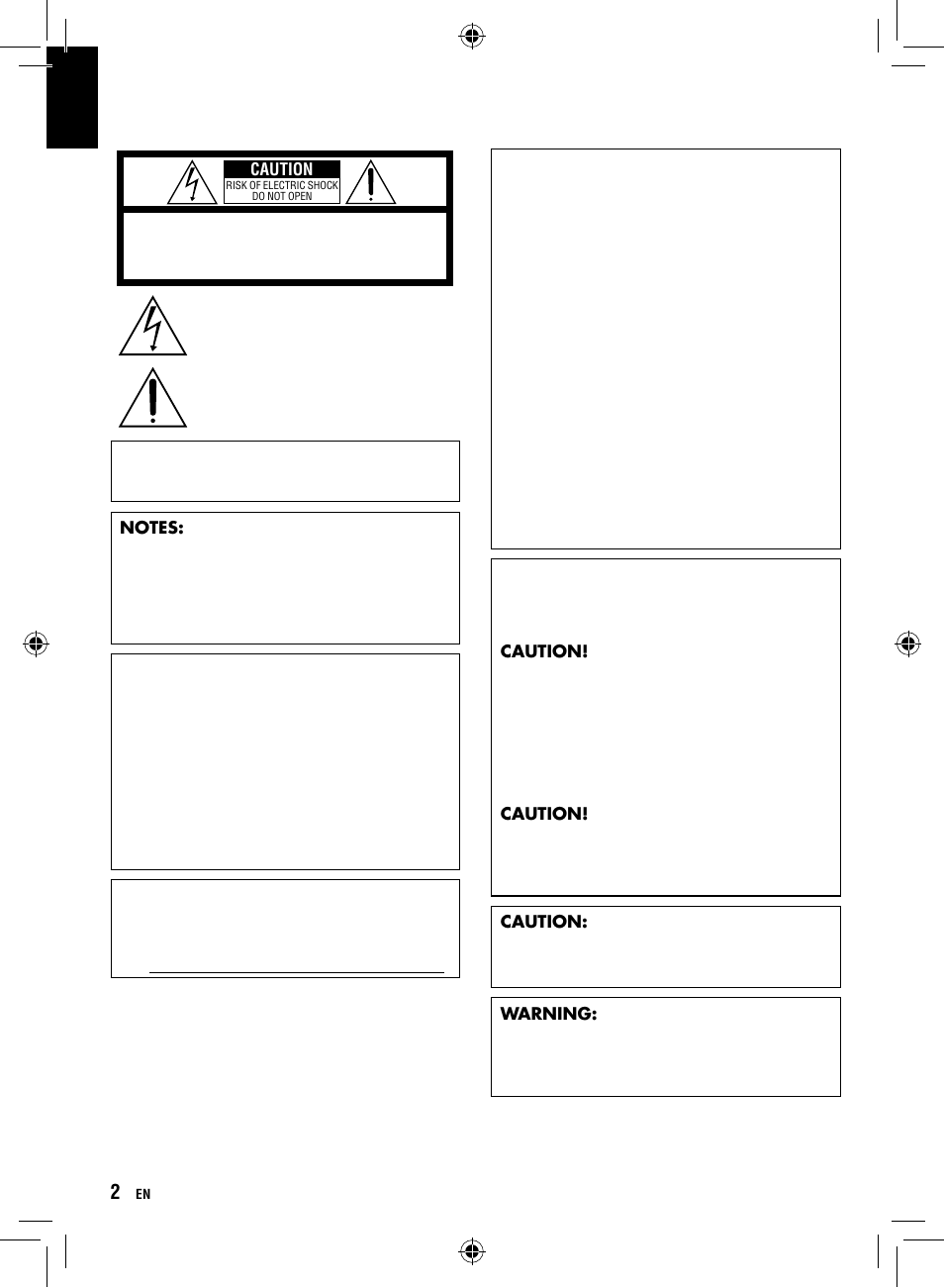Safety precautions | JVC Everio GZ-HM1 User Manual | Page 2 / 44