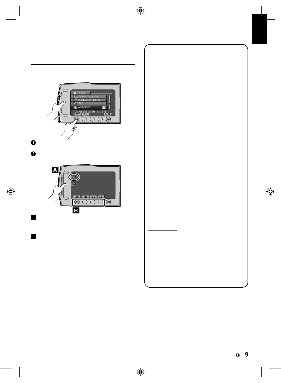 How to use the touch sensor, Read this first | JVC Everio GZ-HM1 User Manual | Page 9 / 44