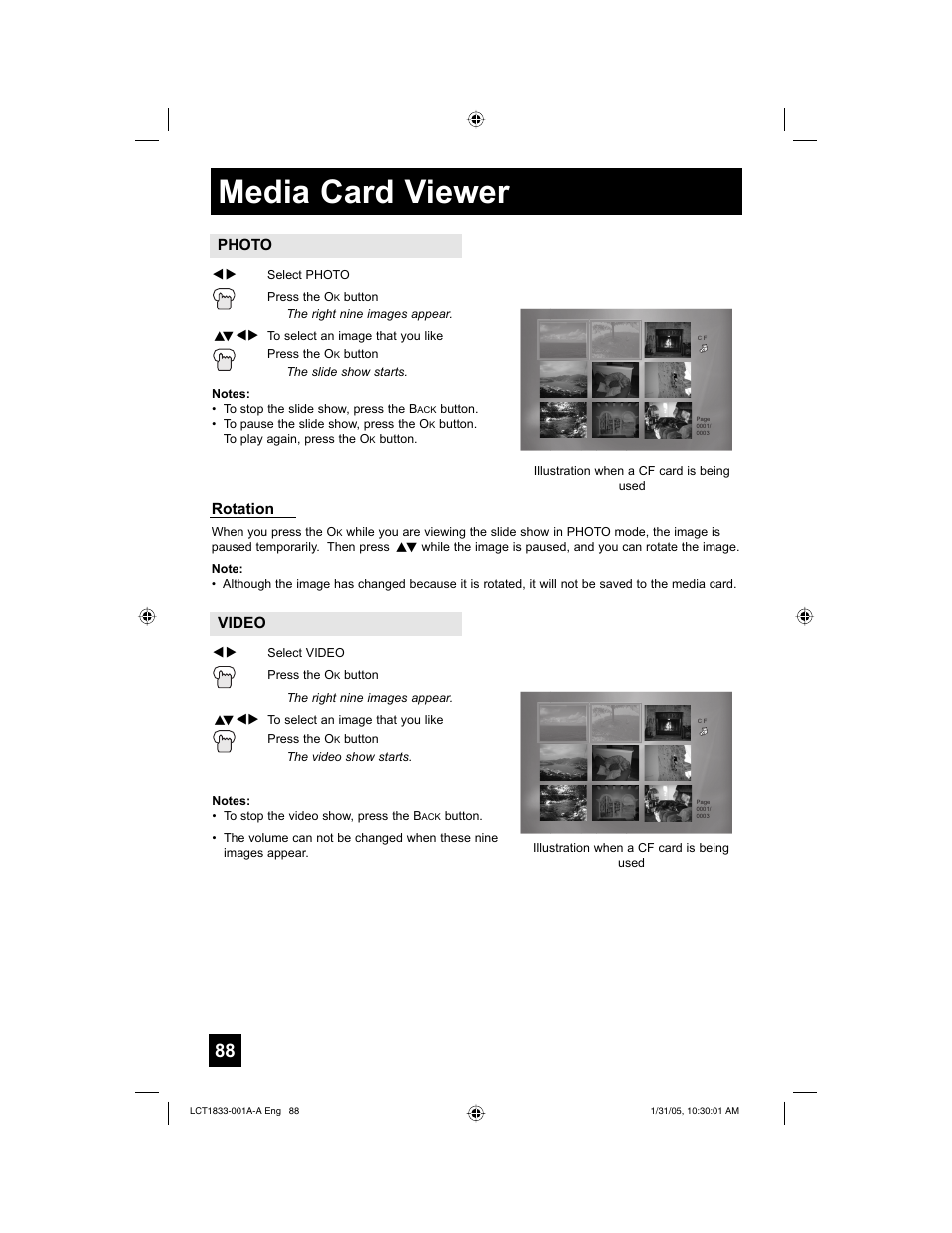 Media card viewer | JVC HD-61Z886 User Manual | Page 88 / 104