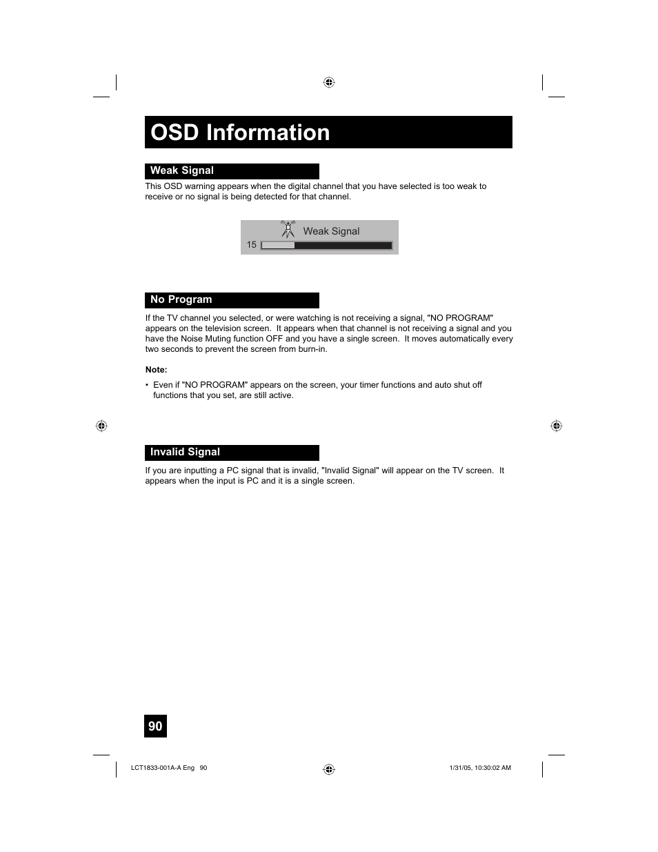 Osd information | JVC HD-61Z886 User Manual | Page 90 / 104