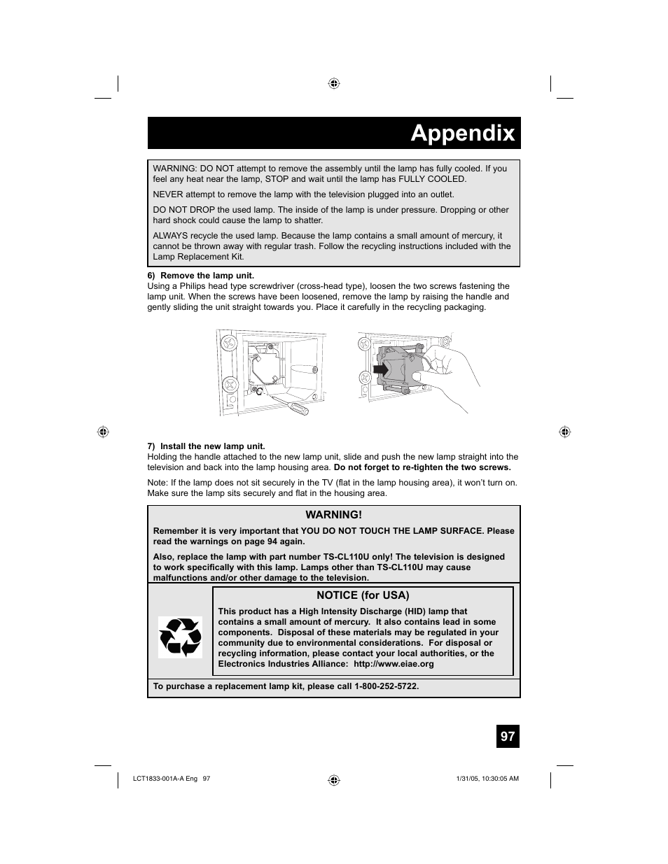Appendix | JVC HD-61Z886 User Manual | Page 97 / 104