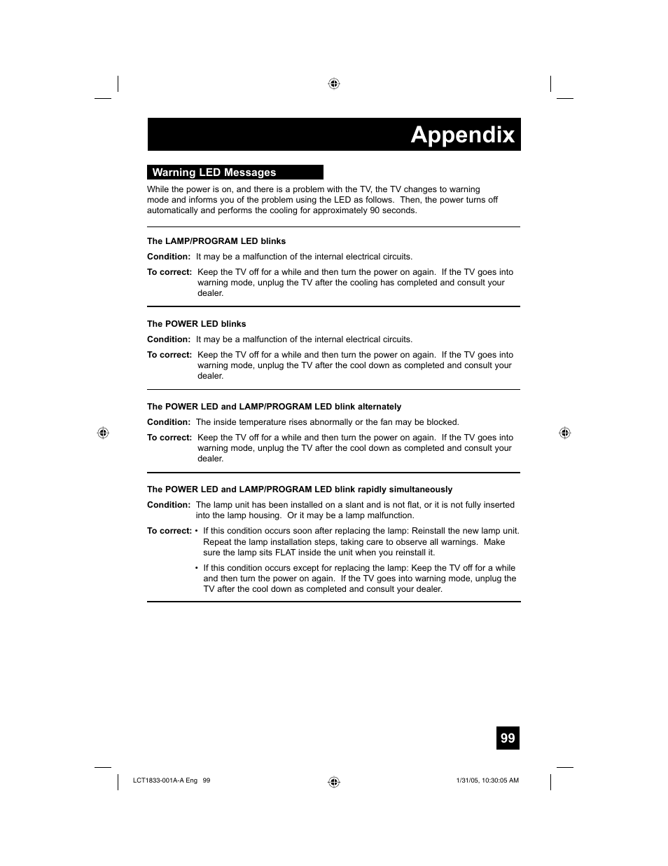 Appendix | JVC HD-61Z886 User Manual | Page 99 / 104