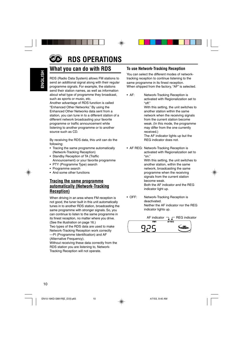 Rds operations, What you can do with rds | JVC KD-S891R User Manual | Page 10 / 44