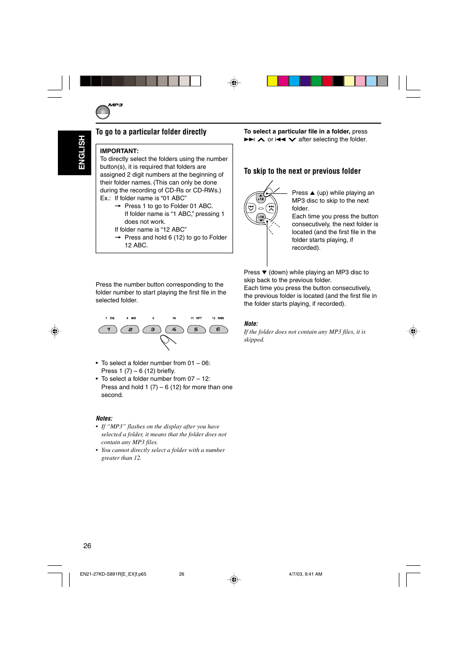 English | JVC KD-S891R User Manual | Page 26 / 44