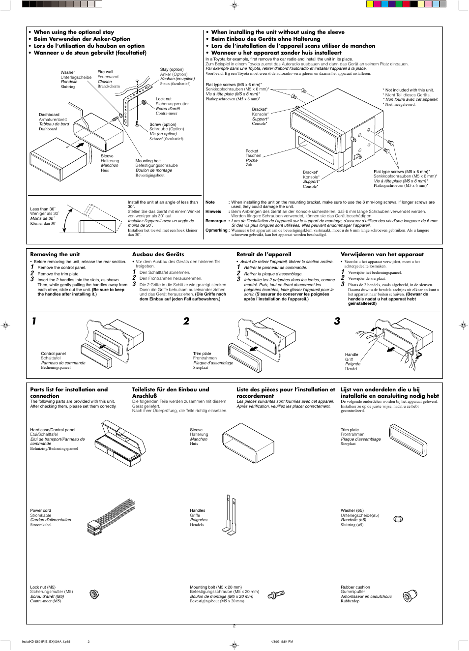 JVC KD-S891R User Manual | Page 42 / 44