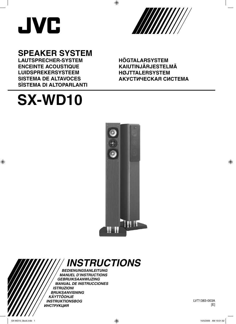 JVC SX-WD10 User Manual | 10 pages
