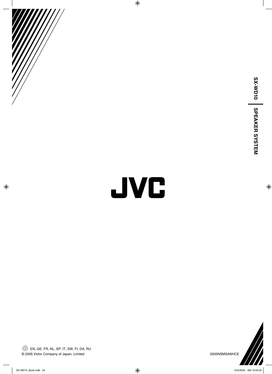 Sx-wd10 speaker system | JVC SX-WD10 User Manual | Page 6 / 10