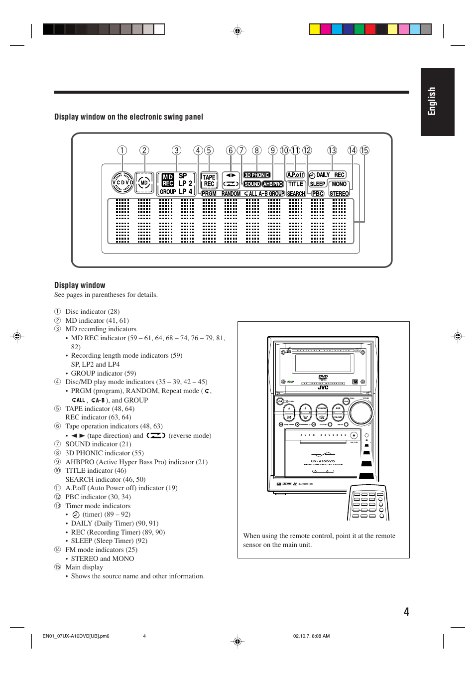 English, Compact super video | JVC UX-A10DVD User Manual | Page 7 / 106