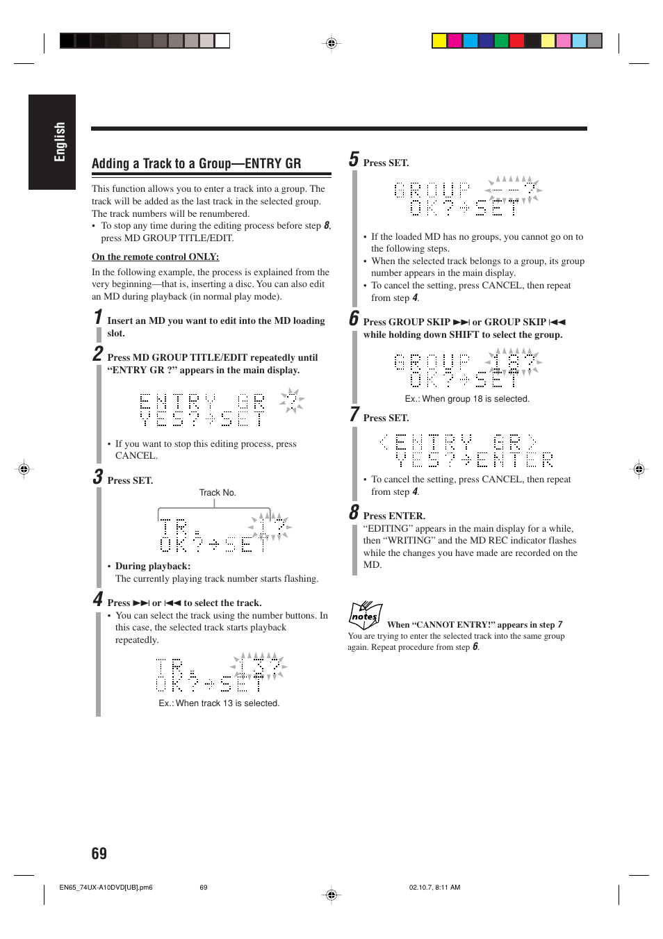 JVC UX-A10DVD User Manual | Page 72 / 106