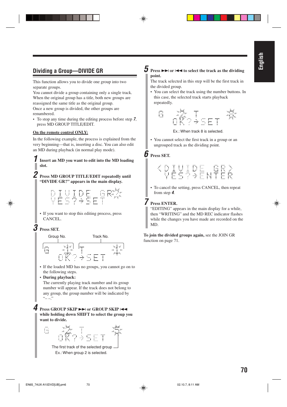 JVC UX-A10DVD User Manual | Page 73 / 106