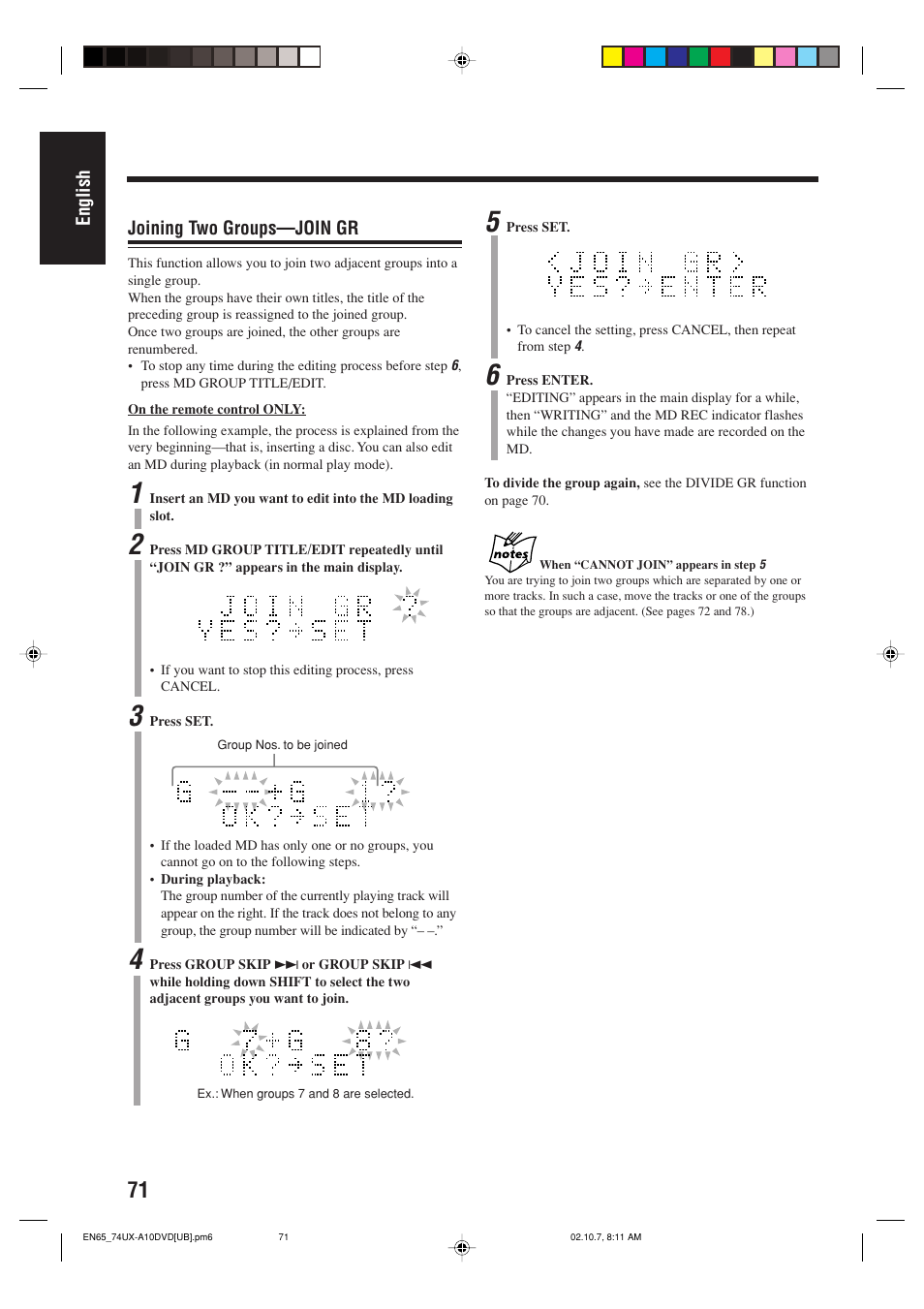 JVC UX-A10DVD User Manual | Page 74 / 106