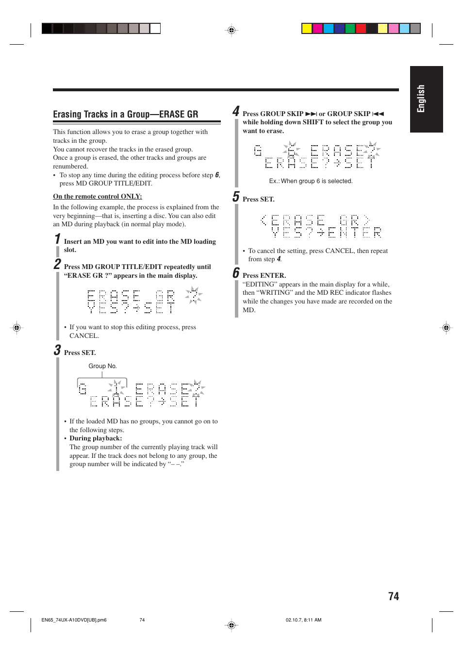 JVC UX-A10DVD User Manual | Page 77 / 106