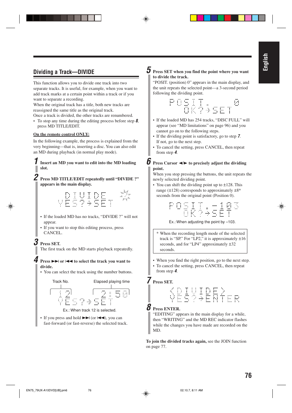 JVC UX-A10DVD User Manual | Page 79 / 106
