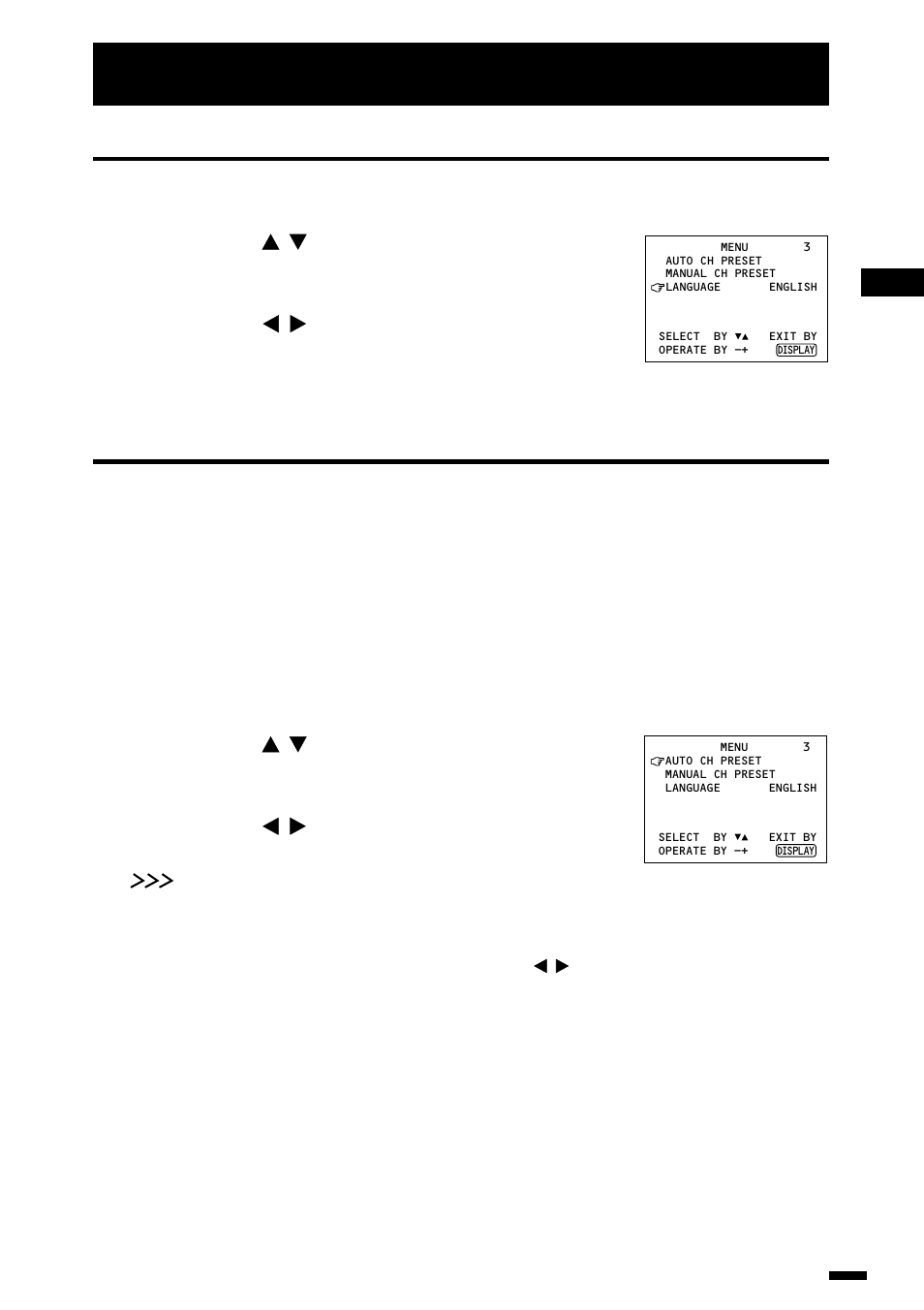 Selecting the on-screen language, Presetting tv stations, Auto channel preset | Preparation | JVC AV-1414EE User Manual | Page 7 / 22
