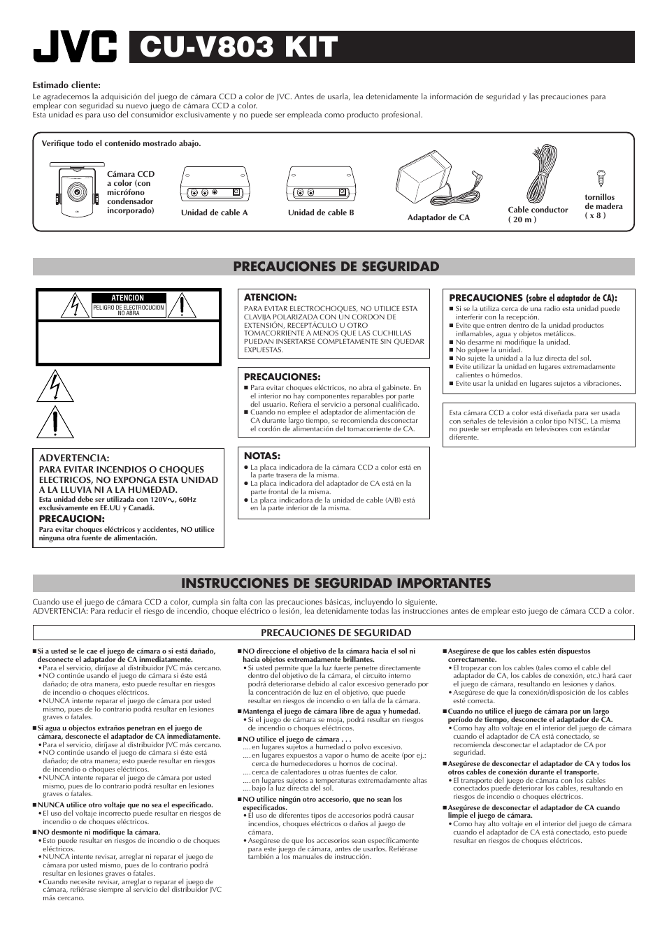 Cu-v803 kit | JVC CU-V803 User Manual | Page 5 / 8