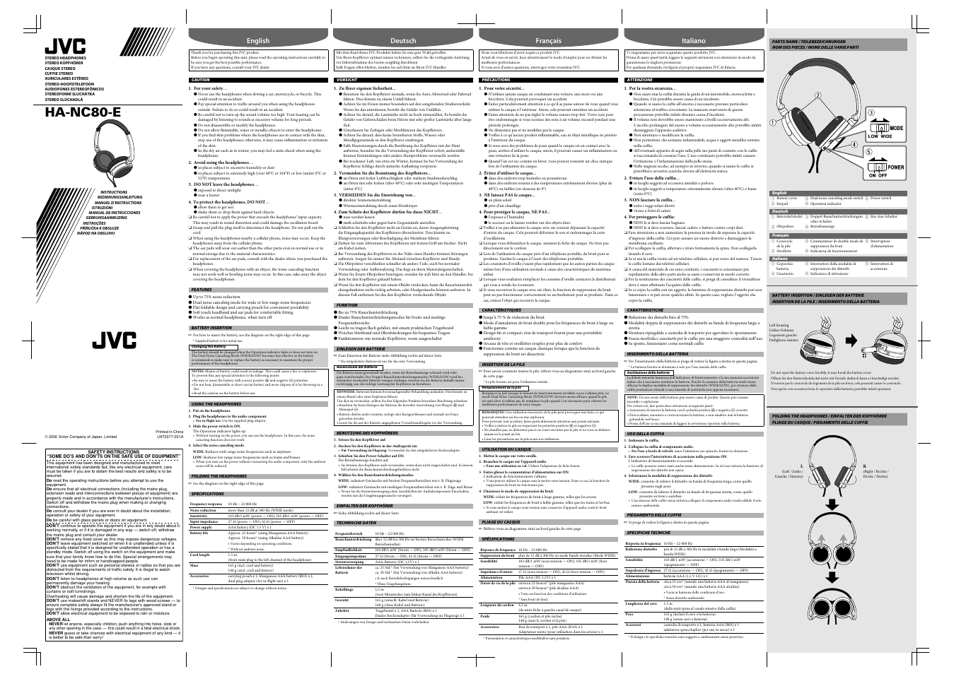 JVC HA NC80-E User Manual | 2 pages