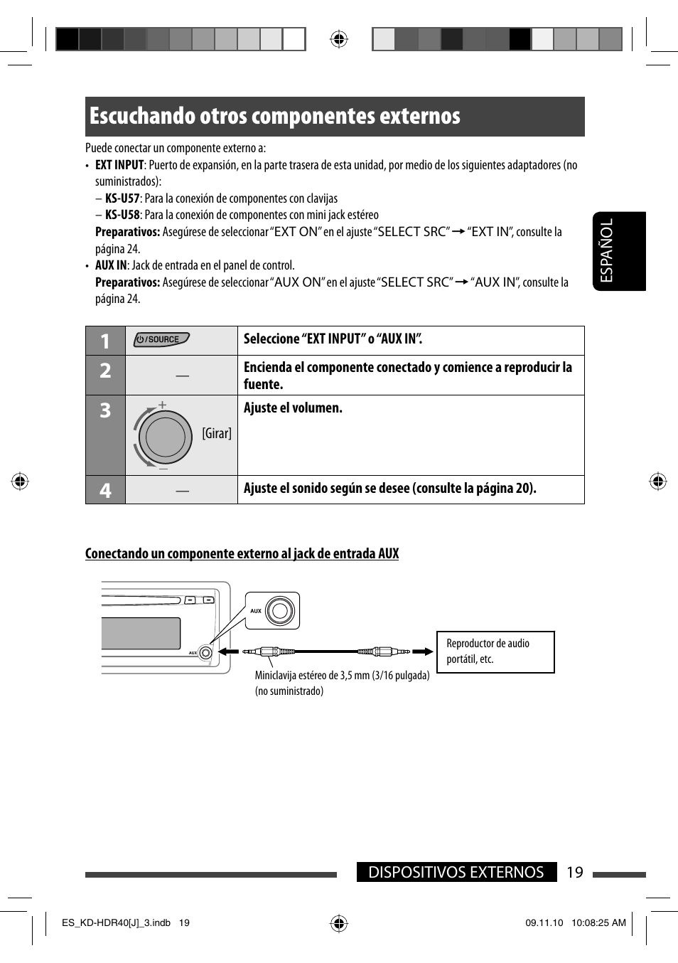 Escuchando otros componentes externos | JVC LVT2088-001B User Manual | Page 51 / 100