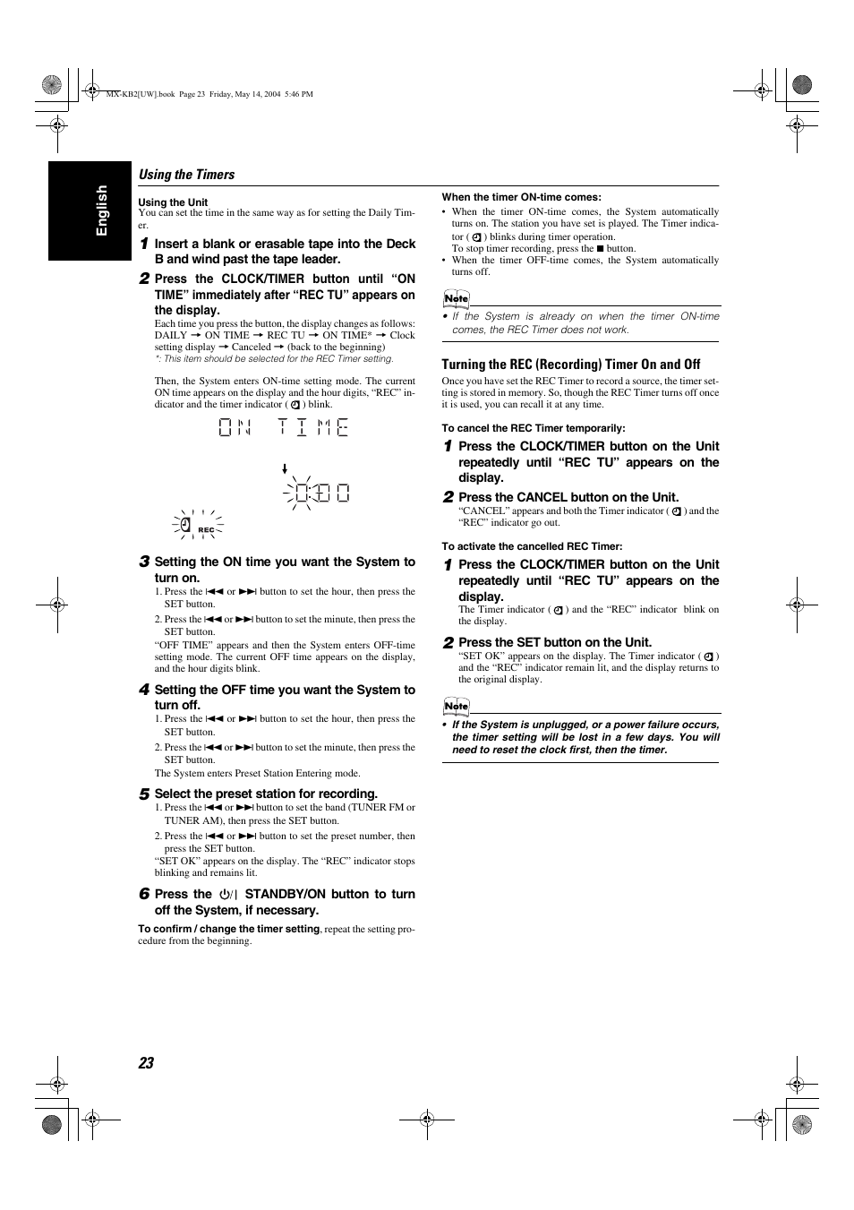 JVC MX-KB1 MX-KB2 User Manual | Page 26 / 82