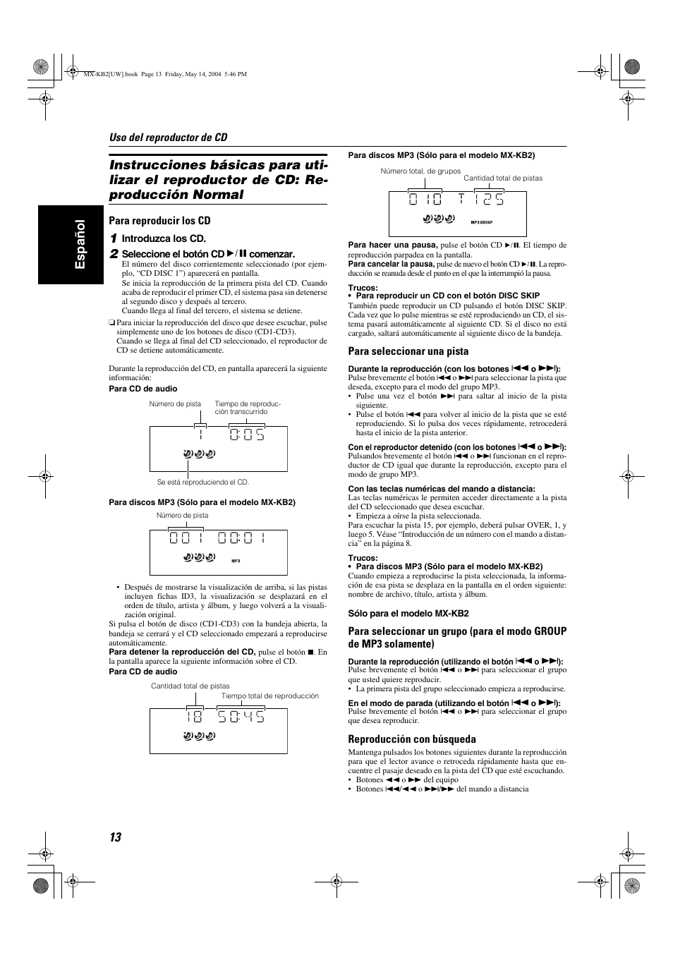 JVC MX-KB1 MX-KB2 User Manual | Page 42 / 82