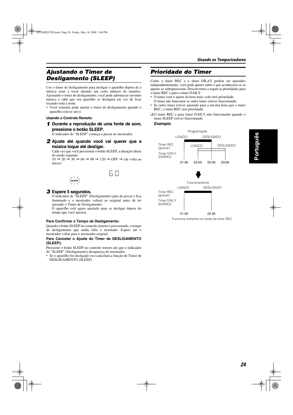 Prioridade do timer | JVC MX-KB1 MX-KB2 User Manual | Page 79 / 82